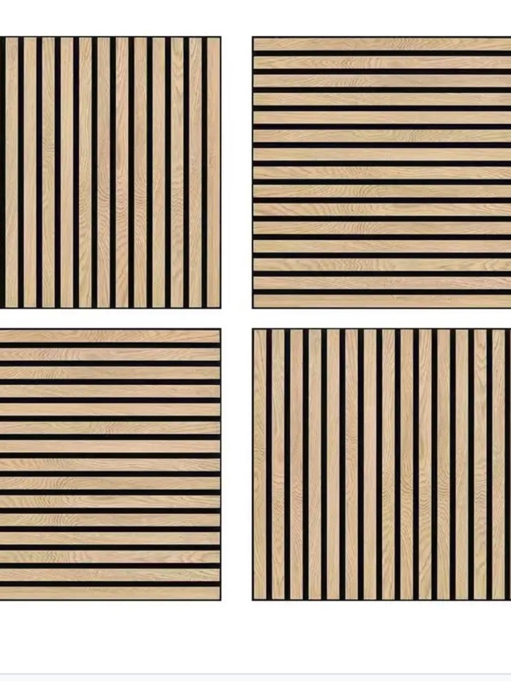Natural white oak wall panels 4 piece